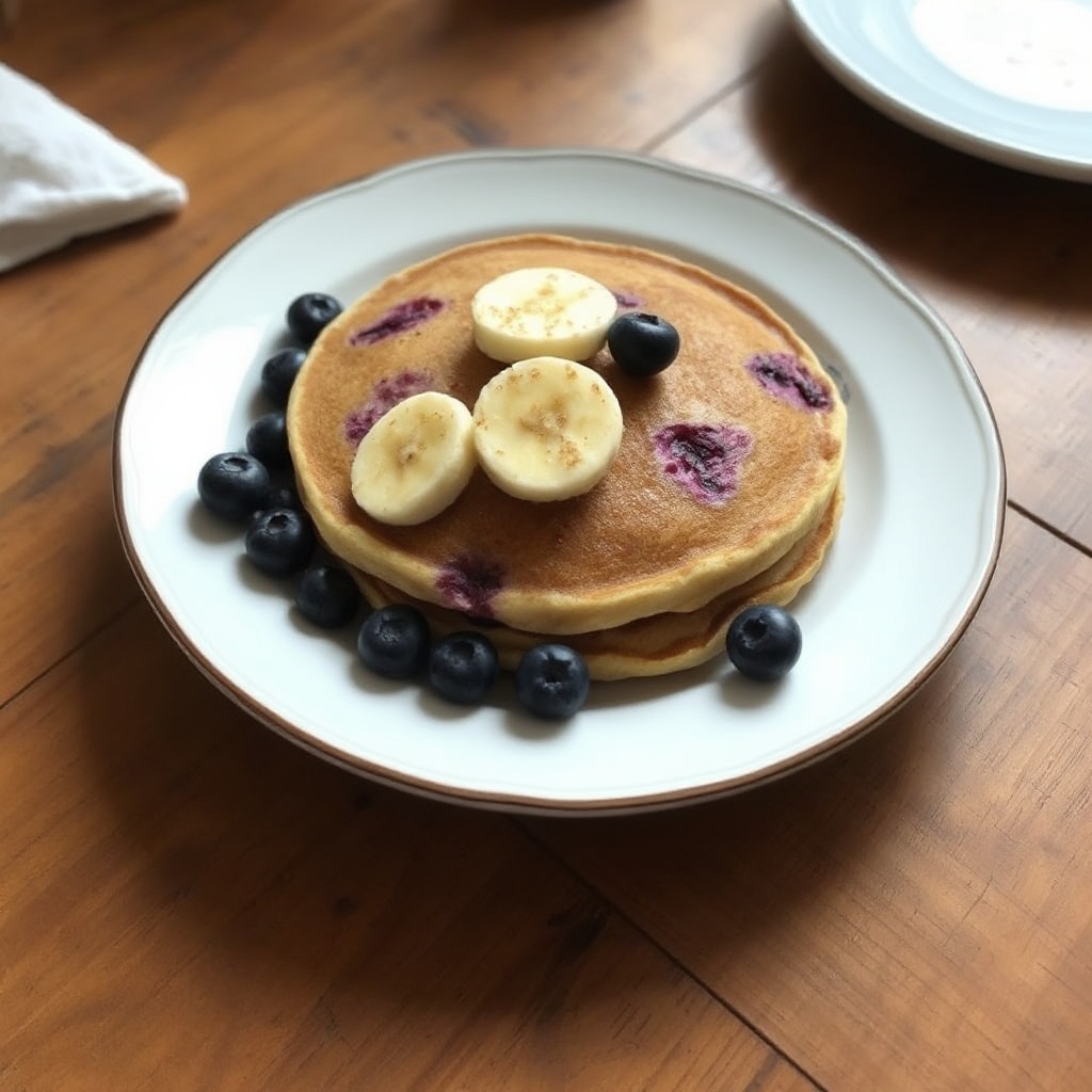 Pancake Morbidi con Mirtilli e Banane
