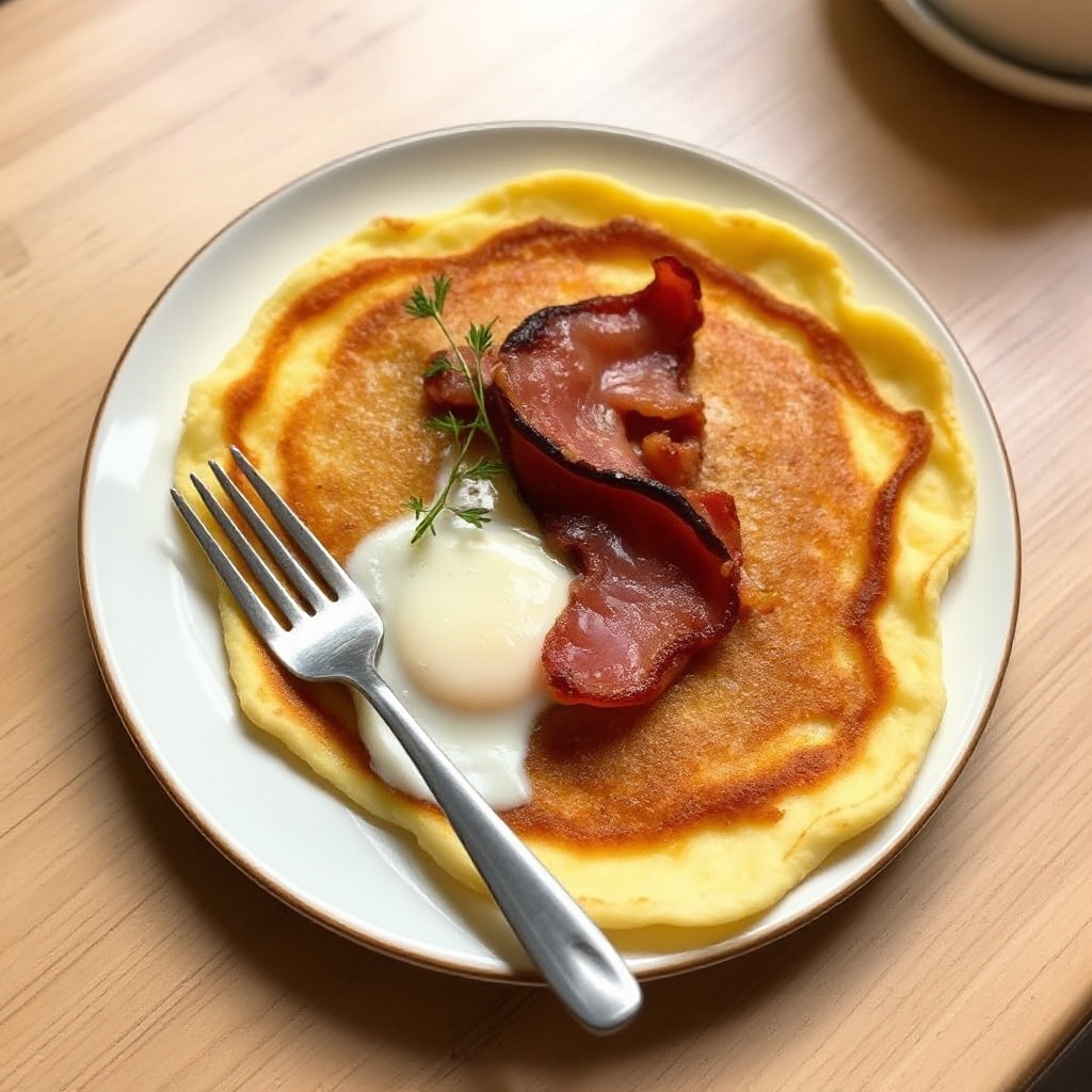 Herzhafter schwedischer Pfannkuchenauflauf mit Speck