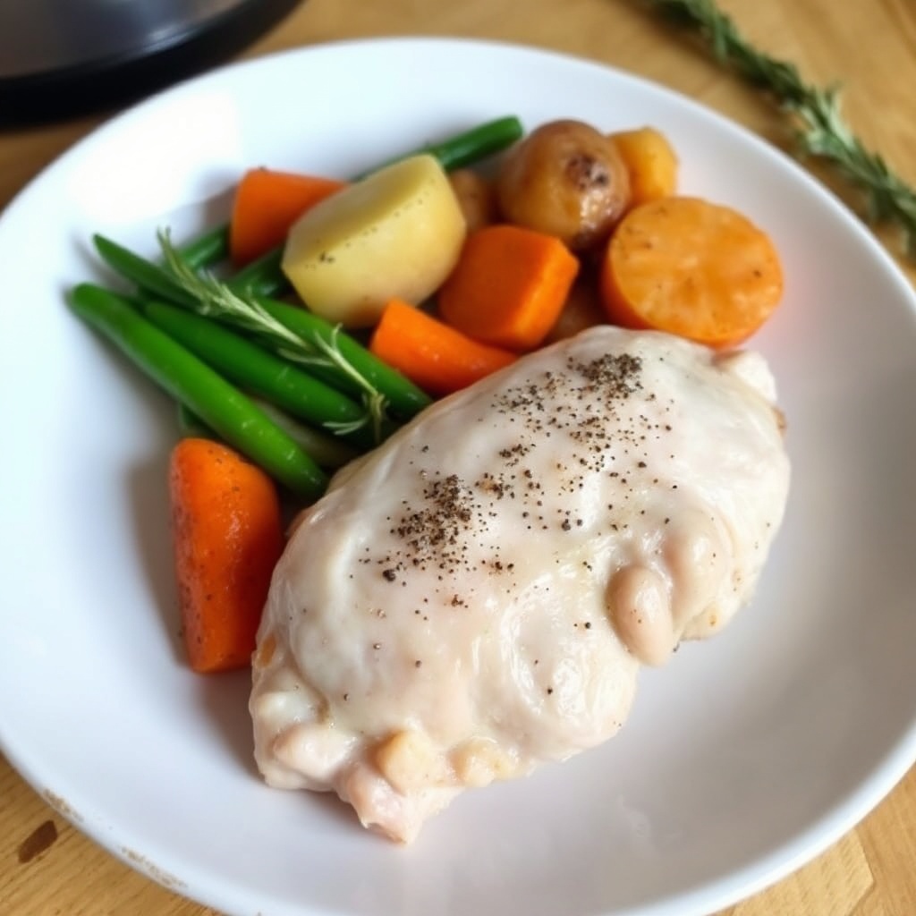 Pollo alle Erbe e Verdure in Pentola Lenta