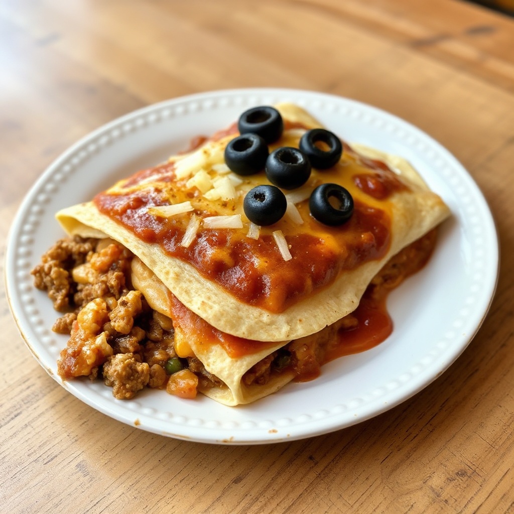 Schicht-Enchilada-Auflauf