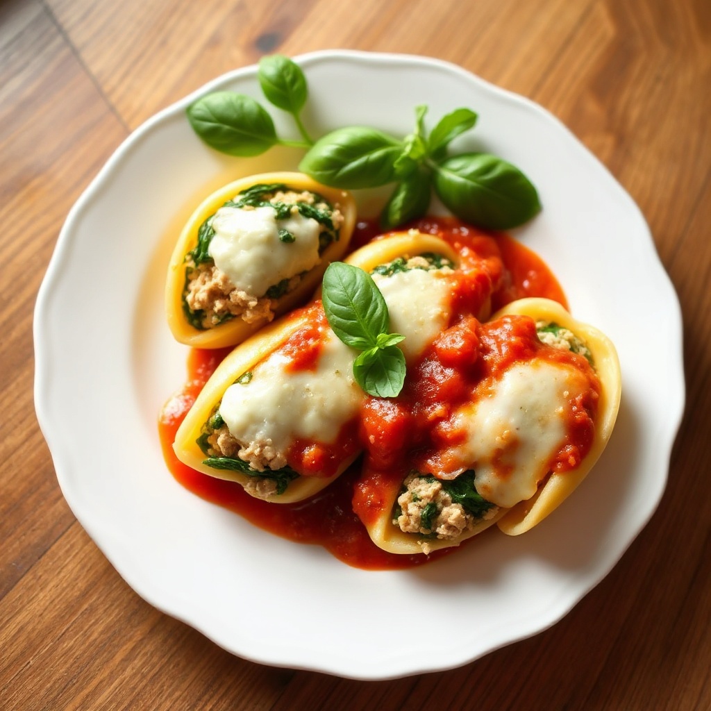 Conchiglie Ripiene di Tacchino e Spinaci