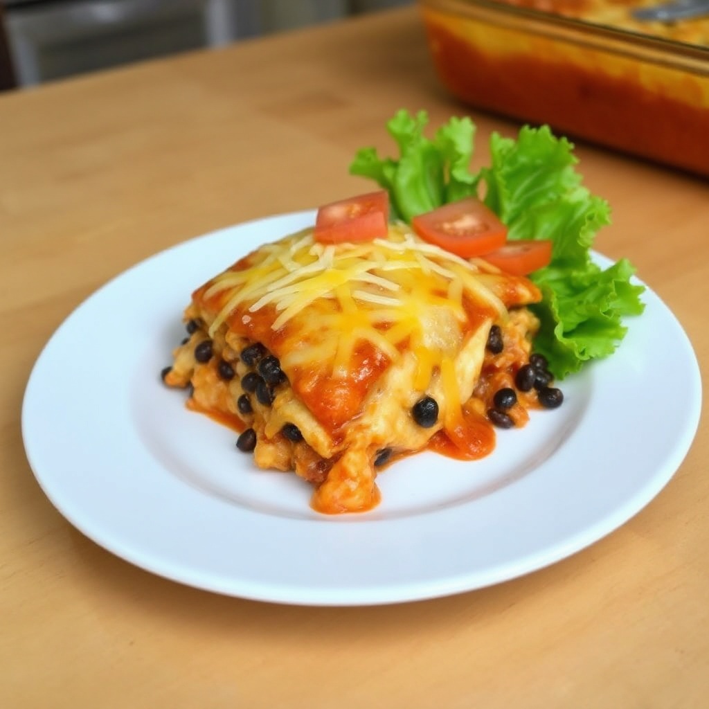 Casseruola di Enchilada di Pollo e Formaggio