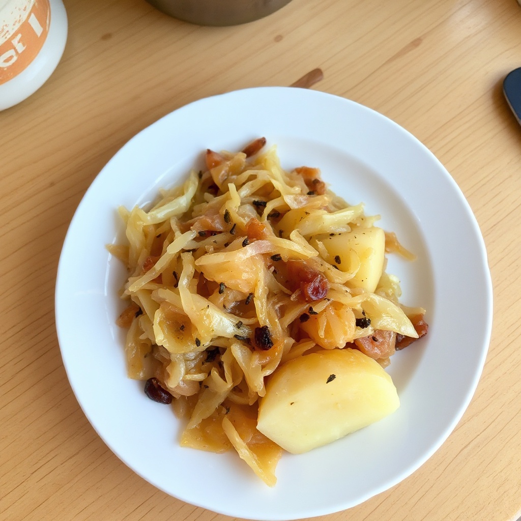 Tschechischer süßer und herzhaftes Sauerkraut