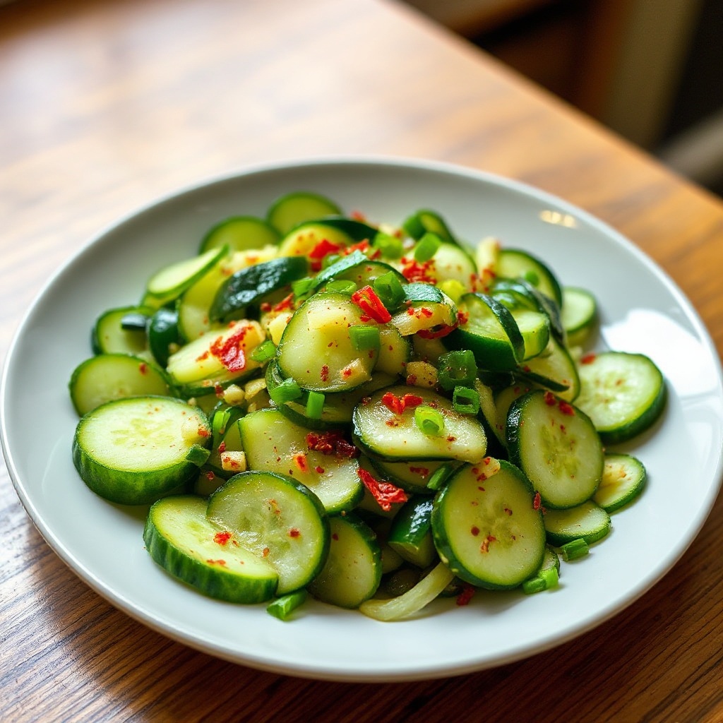 Insalata di Cetrioli Marinati Ispirata all'Asia