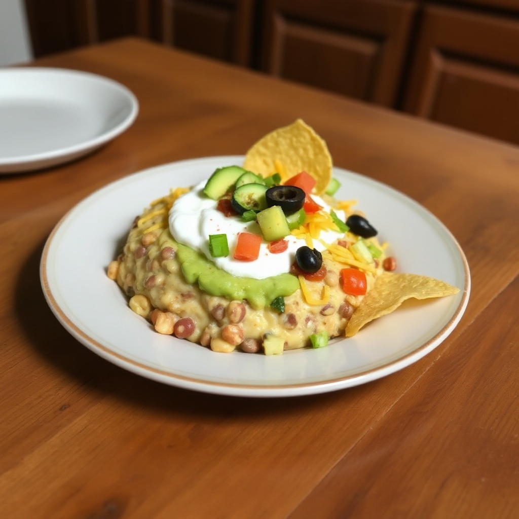 Creamy Avocado Bean Layered Dip