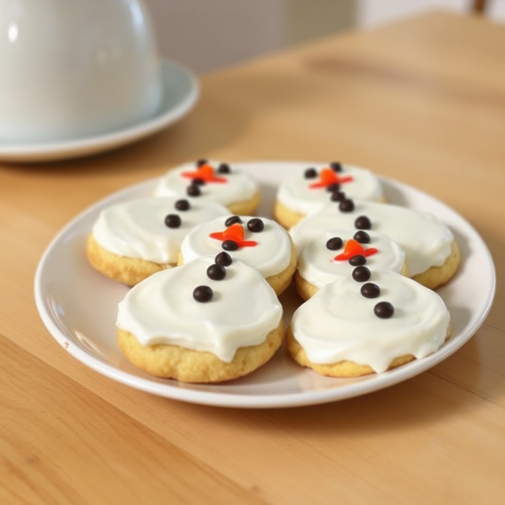 Biscotti di Neve Festivi con Glassa Cremosa