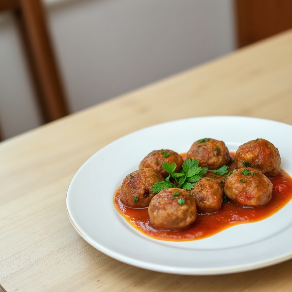 Spiced Pork Meatballs in Smoky Tomato Sauce