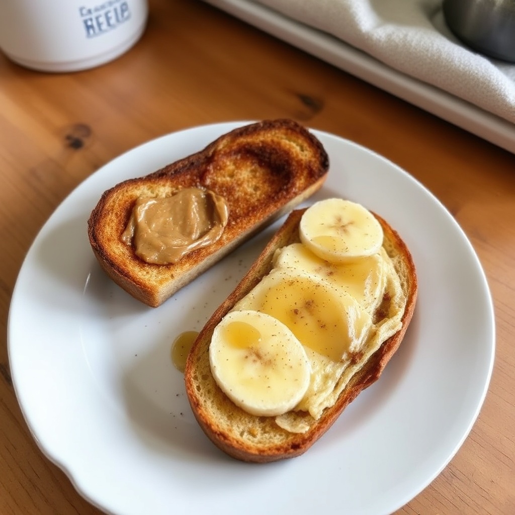 Geröstete Banane mit Mandelbutter