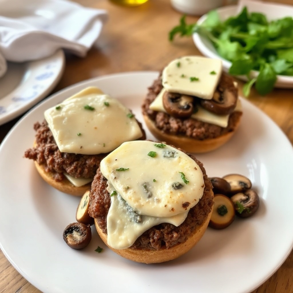 Cheese-Stuffed Gourmet Burgers