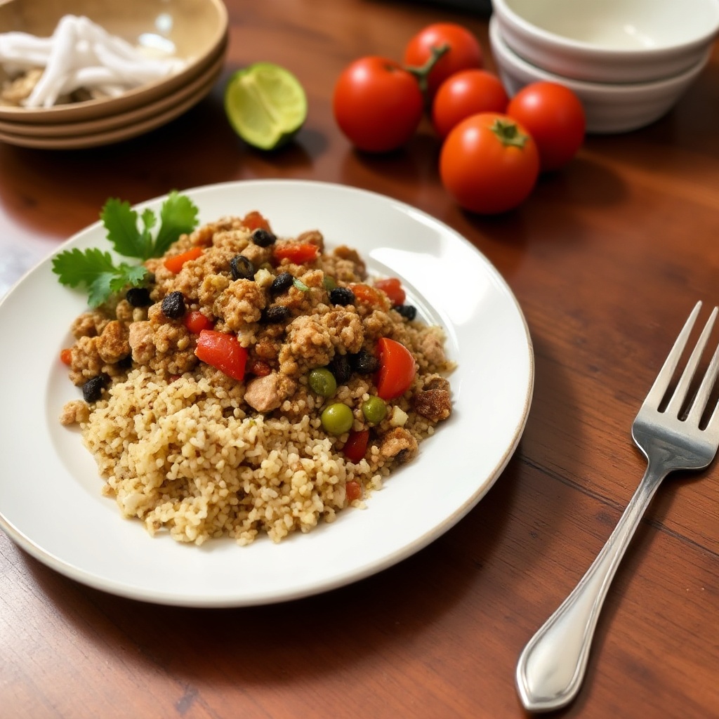 Herzhafter Quinoa-Türkei-Picadillo