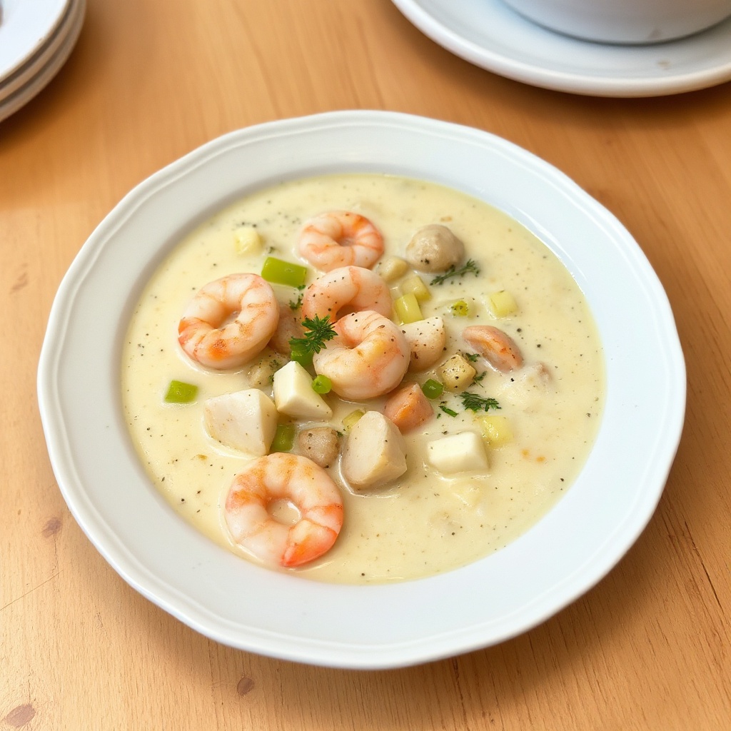 Cremige Meeresfrüchte Chowder mit einem Twist