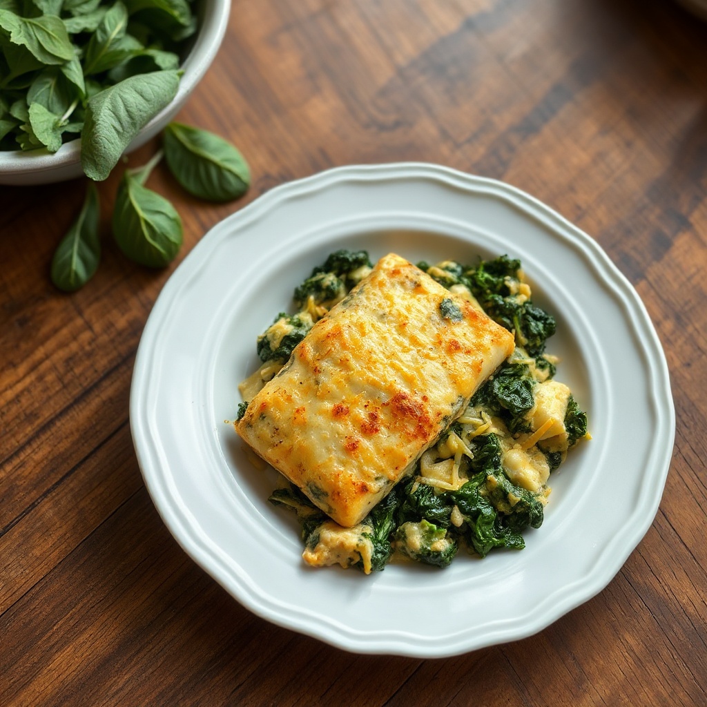 Käse-Spinat-Fisch-Auflauf