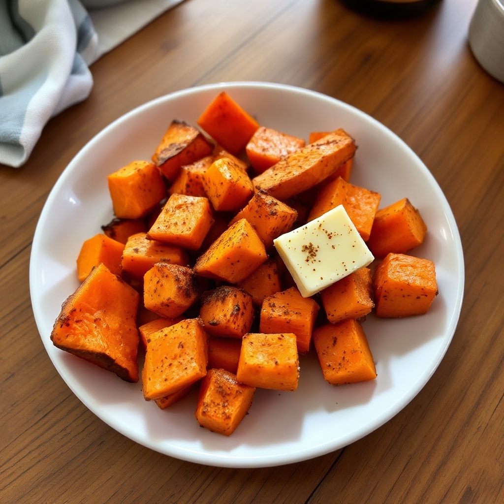 Patate Dolci Arrostite con Burro di Miele Speziato