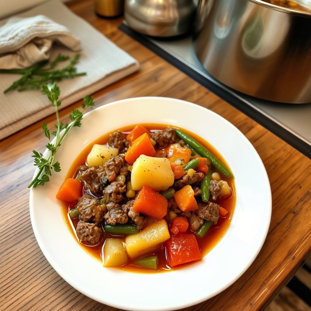Zuppa Rustica di Manzo e Verdure