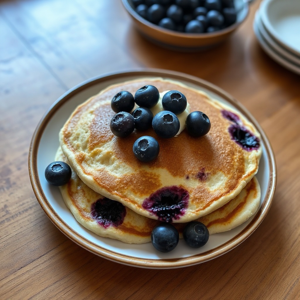 Fluffy Blueberry Pancakes