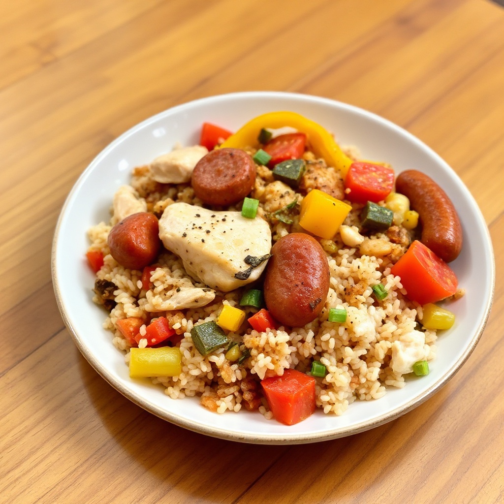 Savory Chicken and Sausage Jambalaya