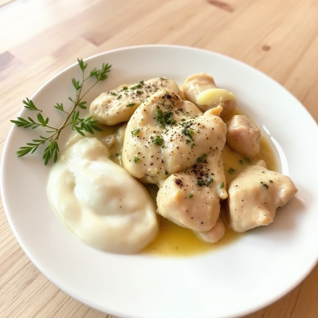 Cremige Kräuter-Hühnchen-Pfanne