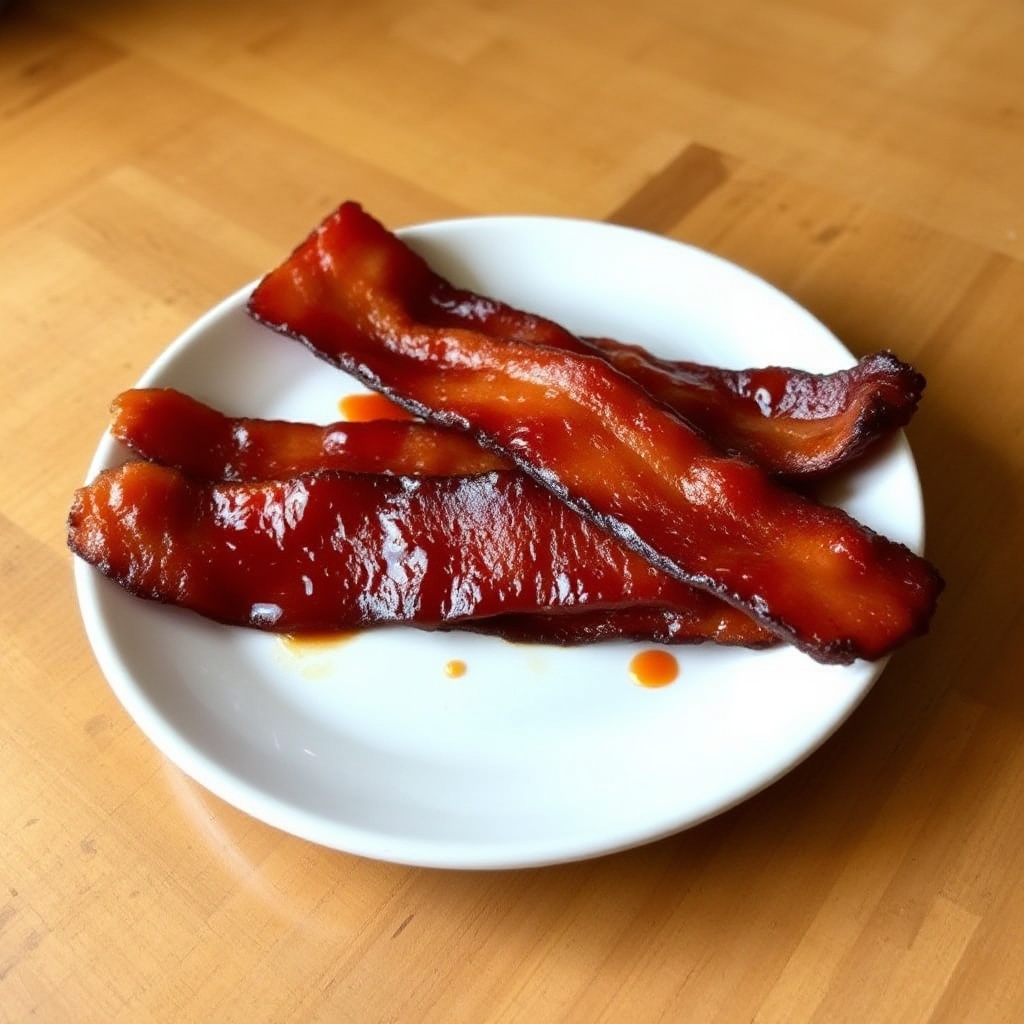Sweet and Spicy Glazed Bacon