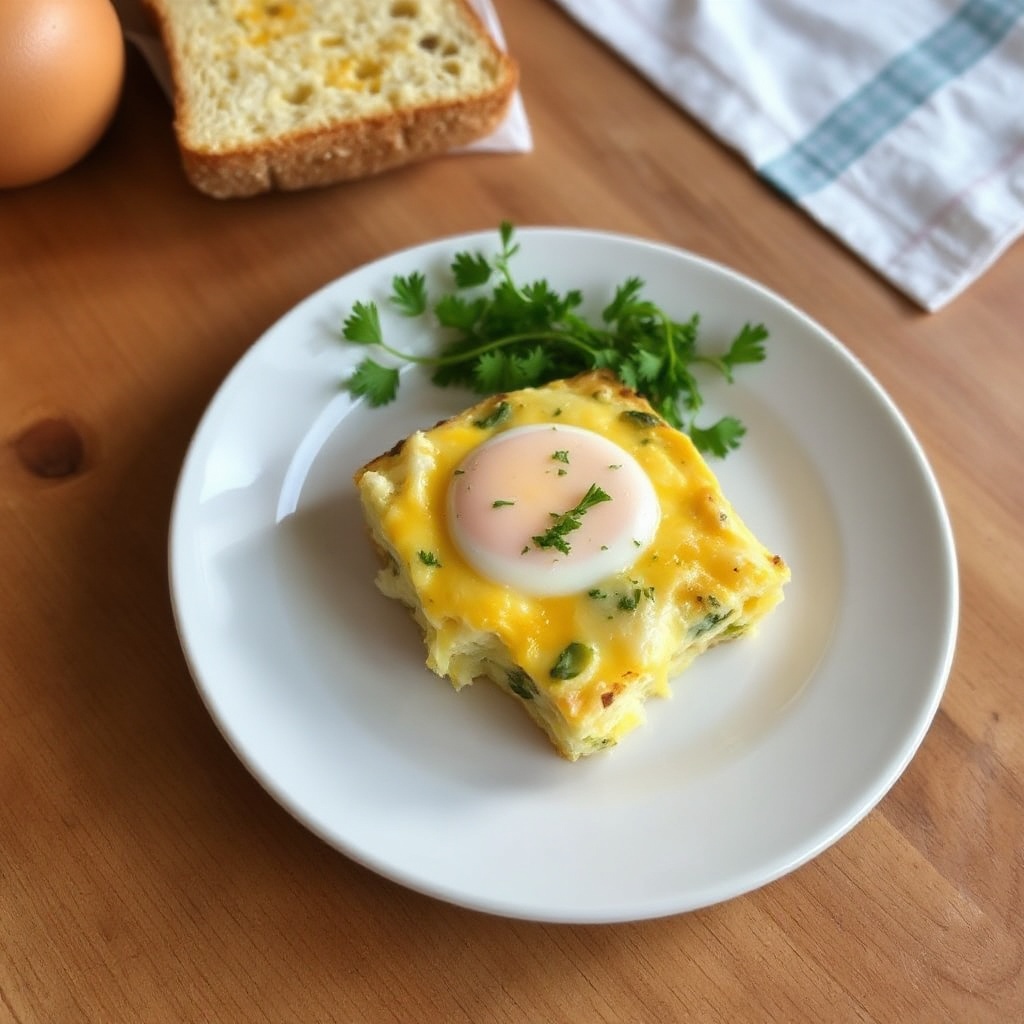 Herzhafter Käse- und Kräuterfrühstücksauflauf