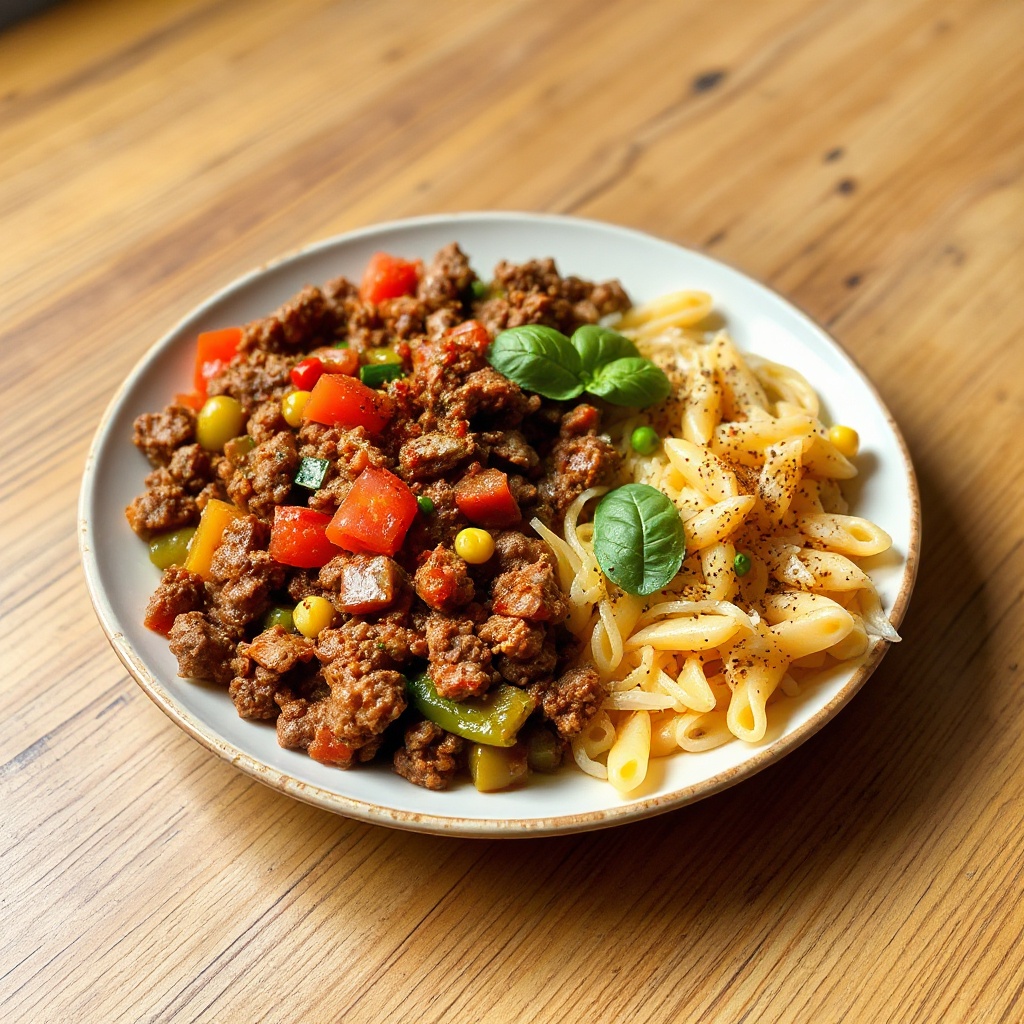 Savory Ground Beef and Veggie Pasta Skillet