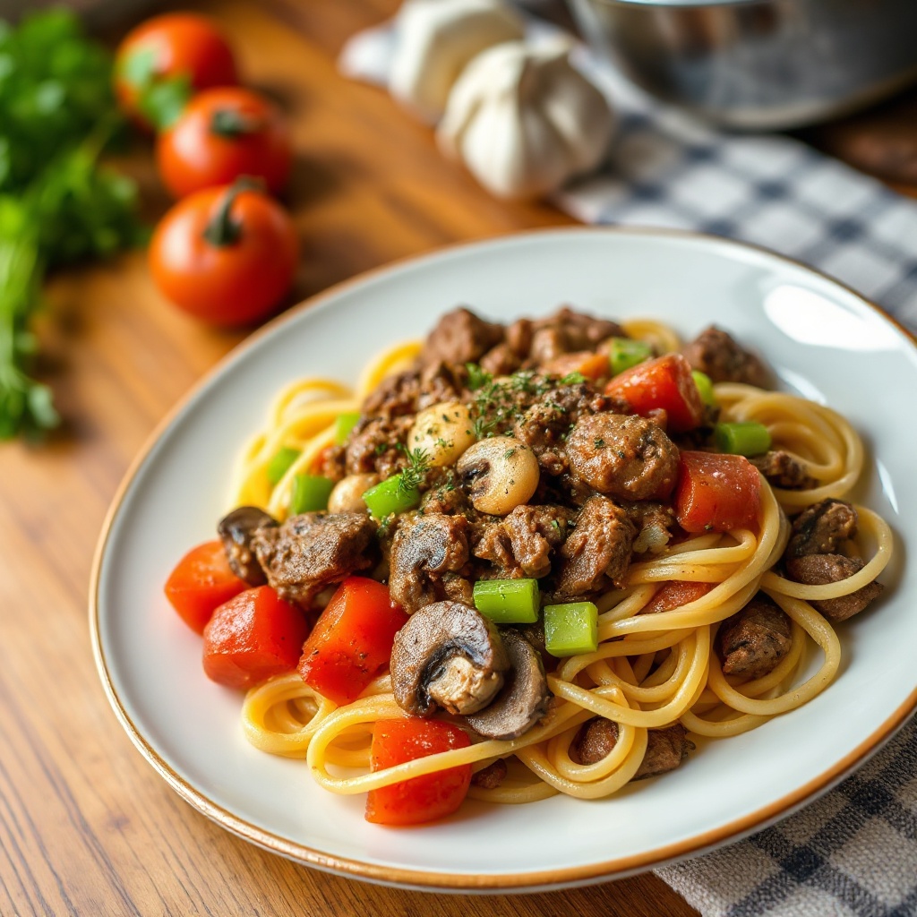 Savory Beef and Mushroom Pasta