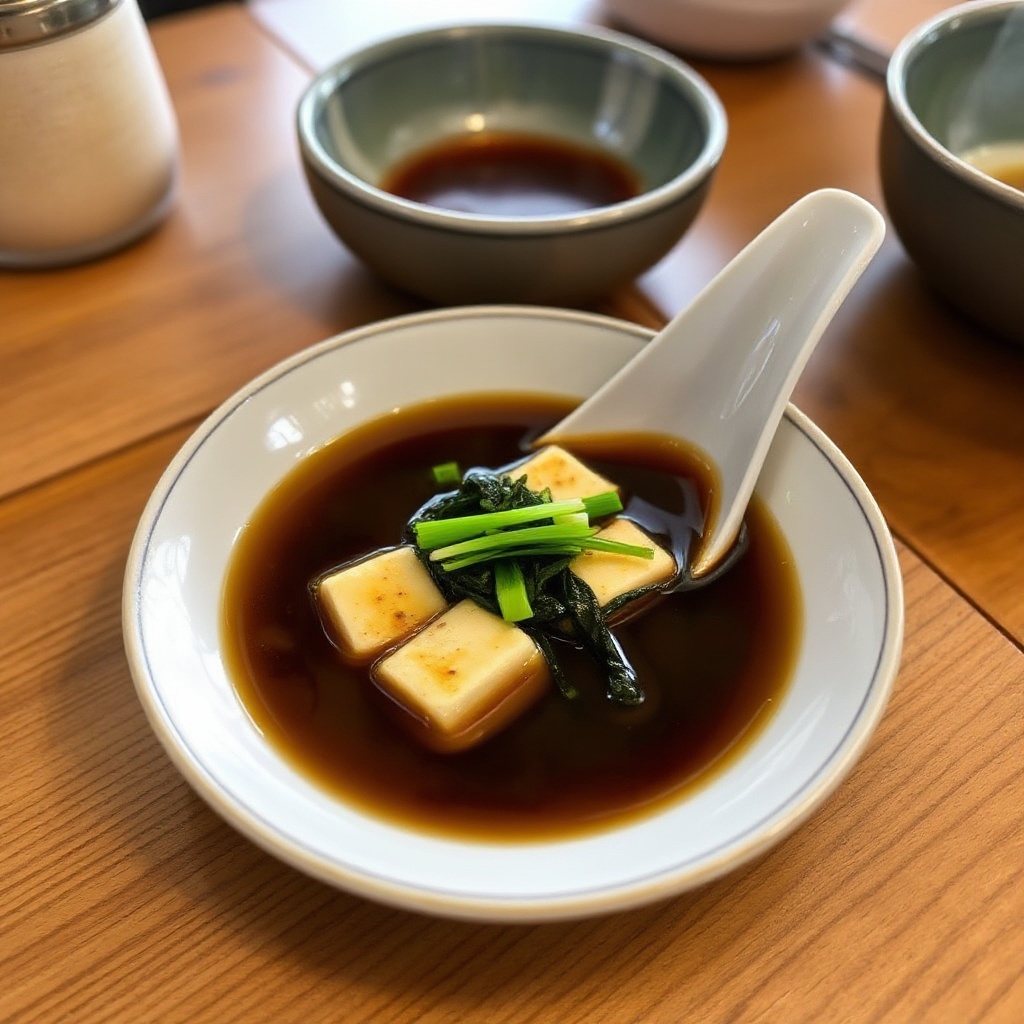 Verbesserte Miso-Suppe mit Tofu und Wakame