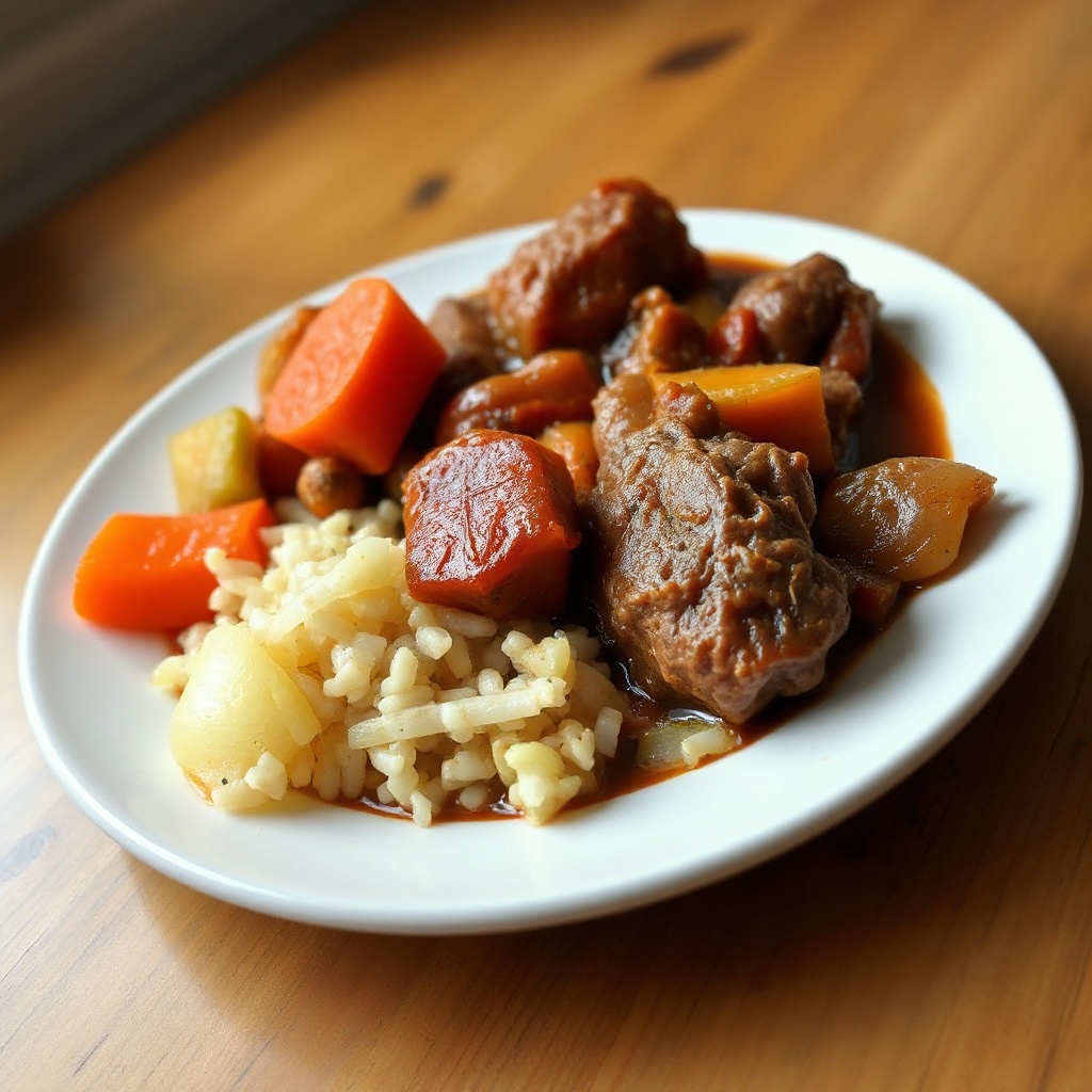 Langsame Koch Savory Rindfleisch Eintopf