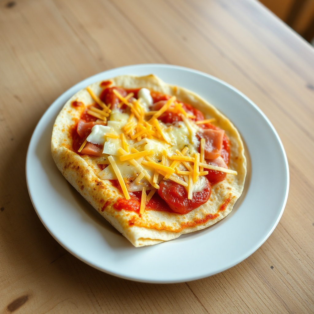 Delizia di Pizza con Tortilla e Formaggio