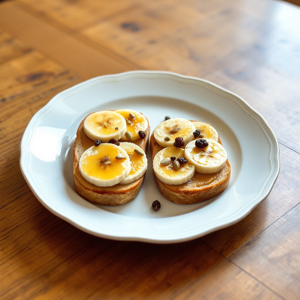 Nussiger Honig-Bananen-Sandwiches