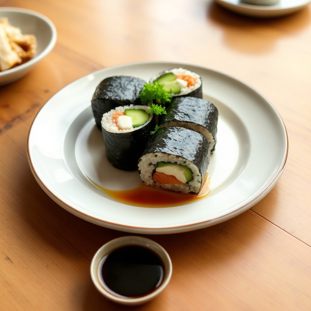 Wunderbare Sushi-Rollen mit einem Twist