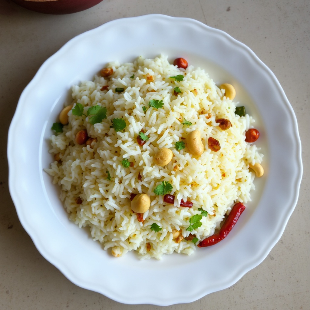 Spiced Garlic Cashew Rice