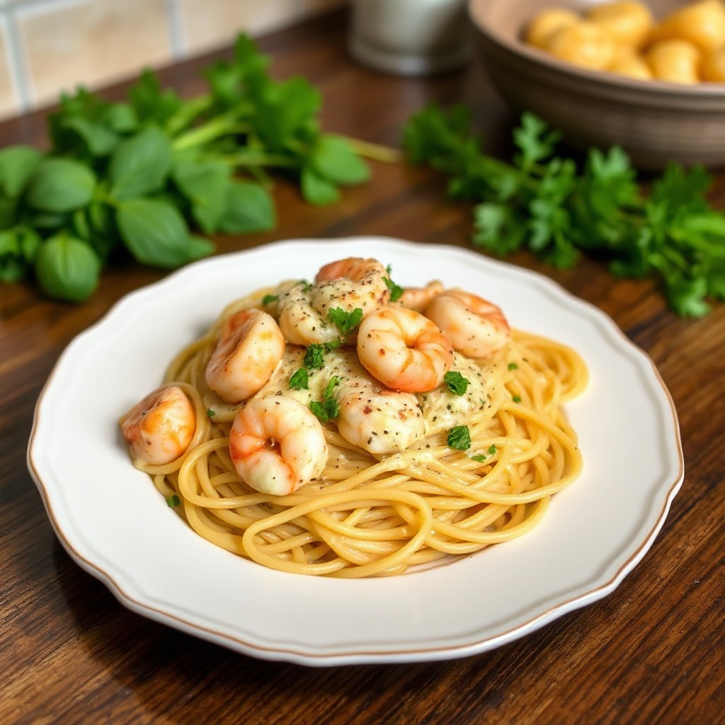 Pasta Cremosa con Gamberi e Capesante Cajun