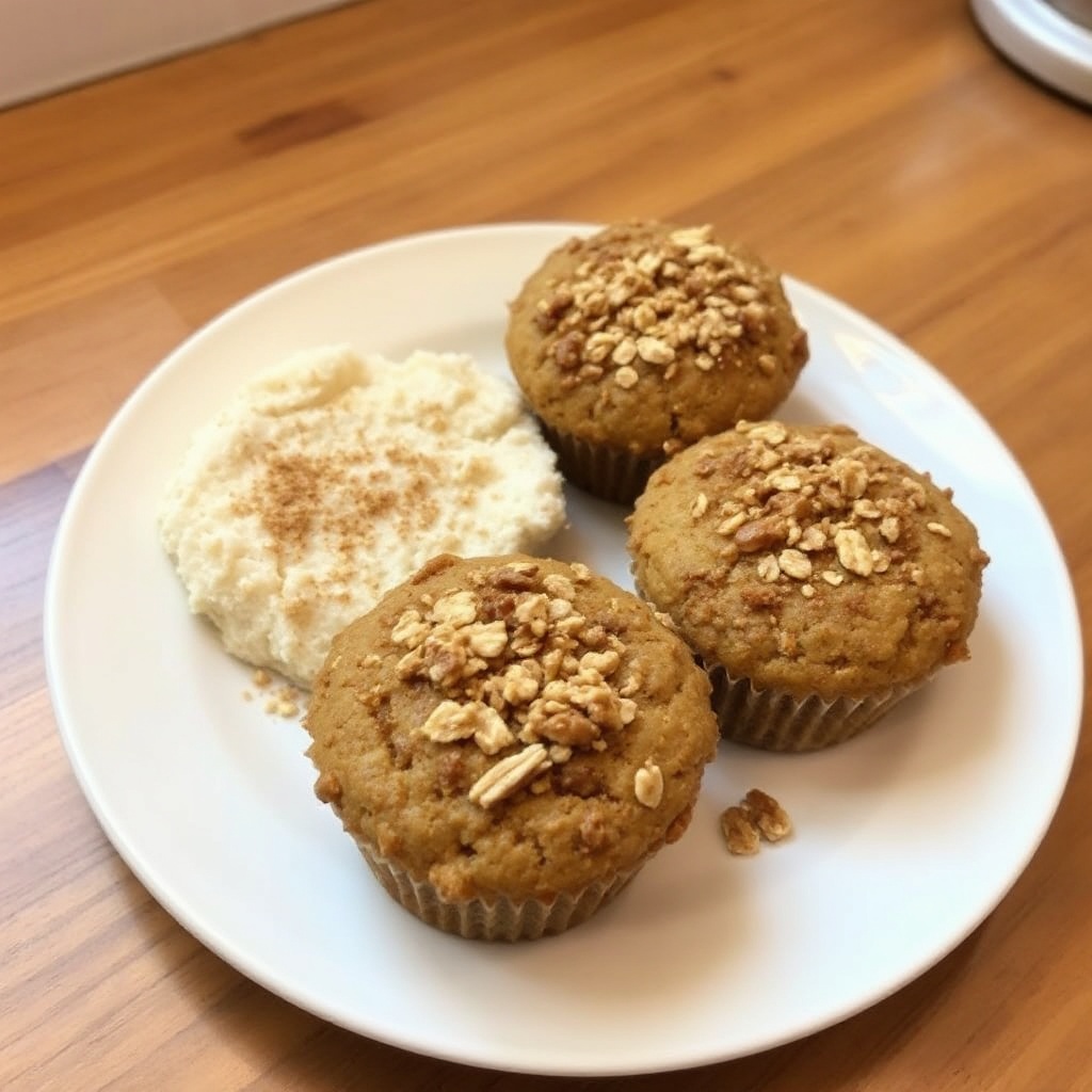 Bananen-Walnuss-Muffins mit knusprigem Hafer-Topping