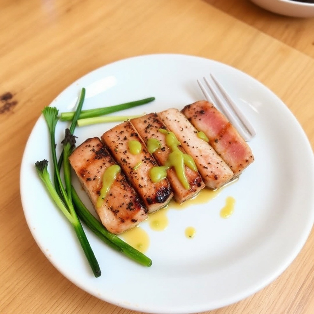 Asian-Inspired Grilled Tuna with Wasabi Glaze
