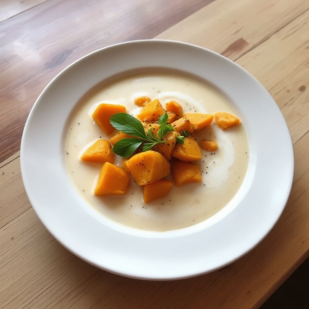 Cremige Süßkartoffel-Kokos-Suppe