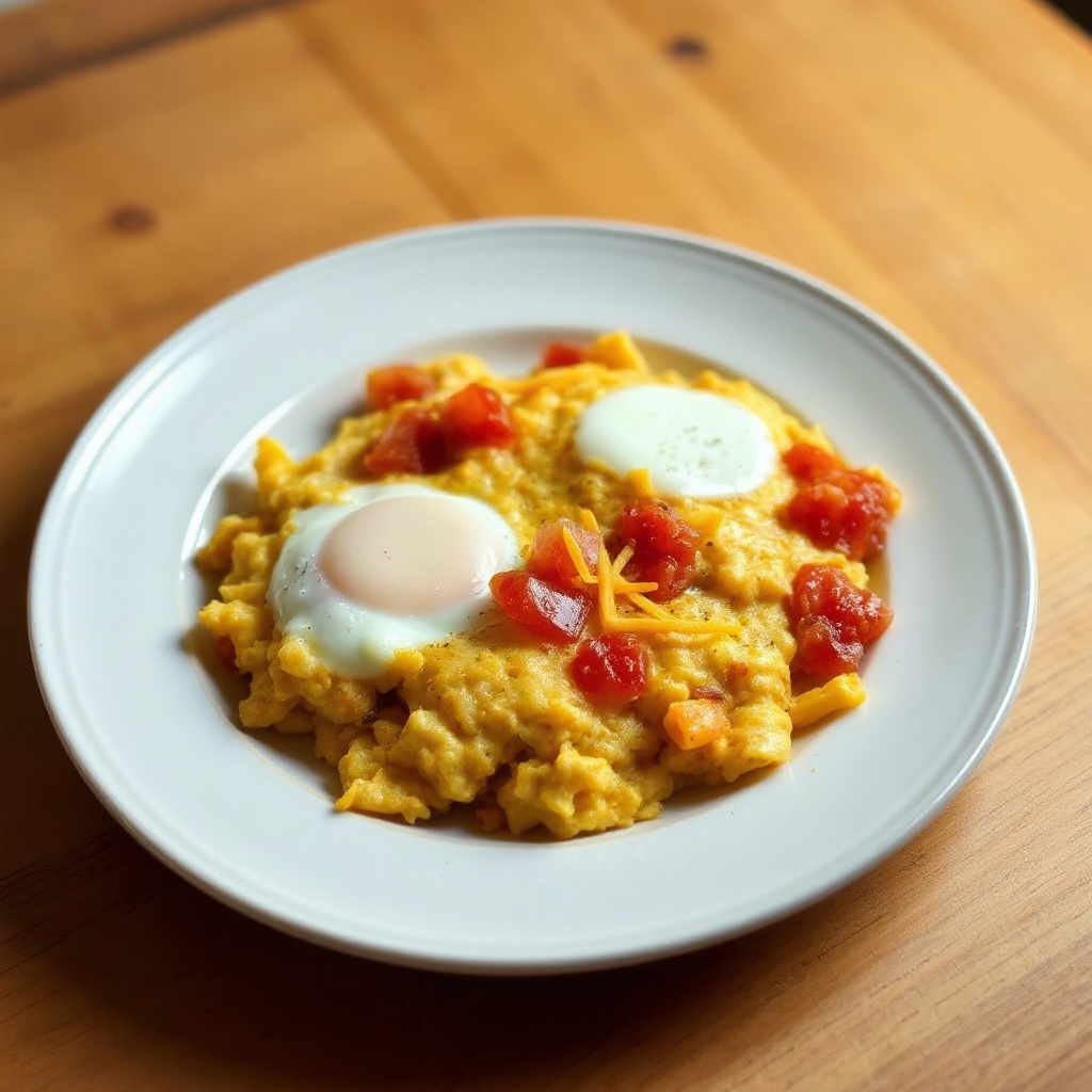 Käse-Tortilla-Rührei mit Salsa