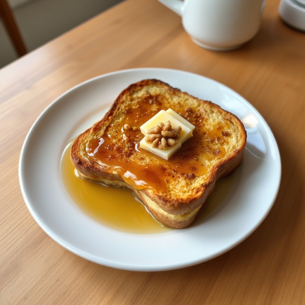 Delizia di French Toast con Noci e Sciroppo d'Acero