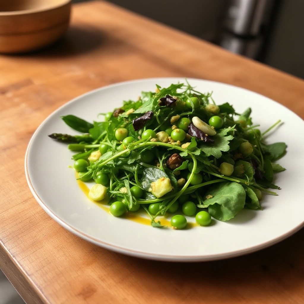Insalata Verde di Primavera con Salsa di Senape