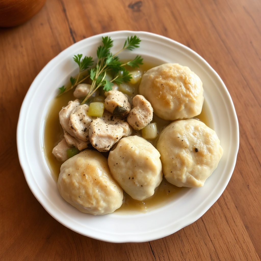 Pollo Casalingo con Dumplings alle Erbe
