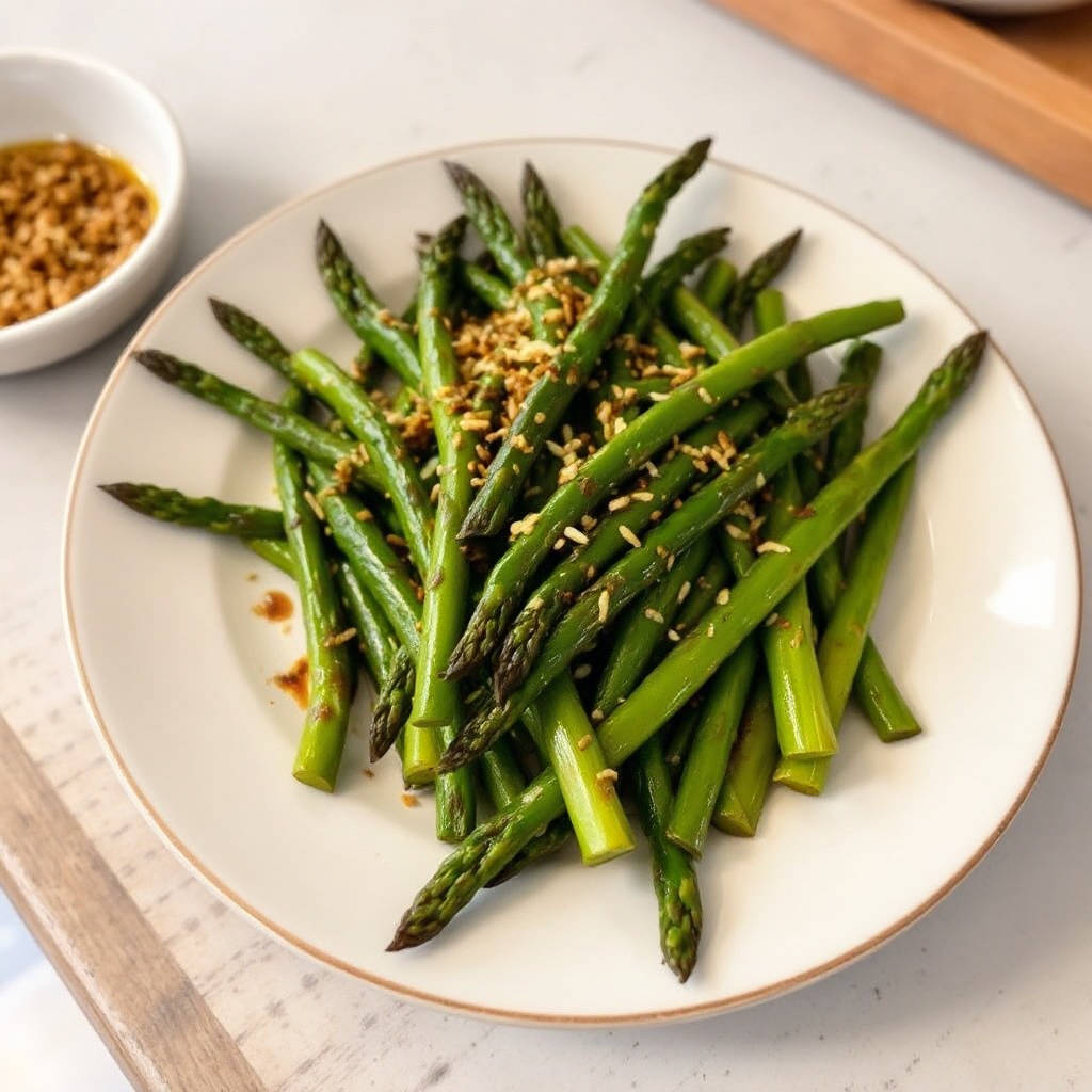 Asparagi Arrostiti con Sesamo e Aglio