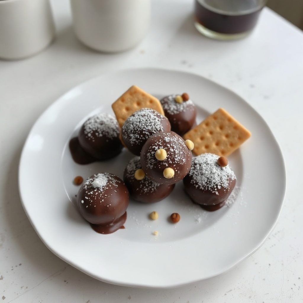 Palline di Tartufo al Cioccolato e Nocciole Senza Cottura