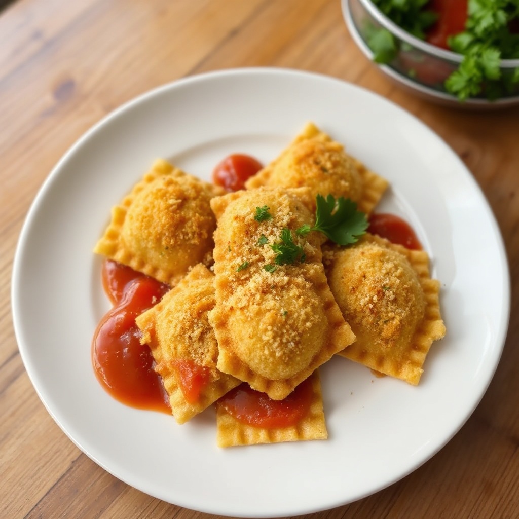 Crispy Golden Fried Ravioli