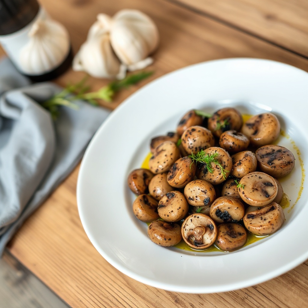 Mediterranean Marinated Mushrooms