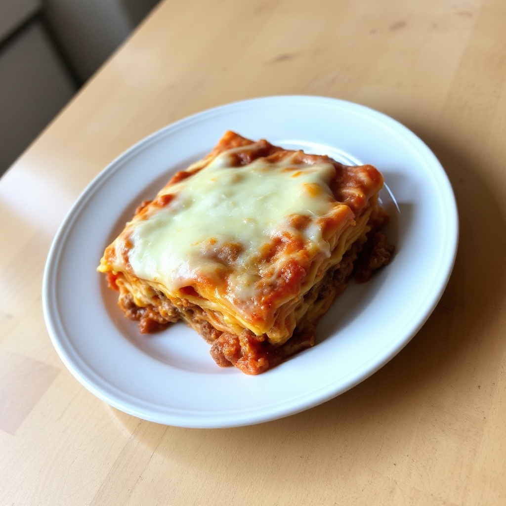 Cheesy Beef Lasagna Bake