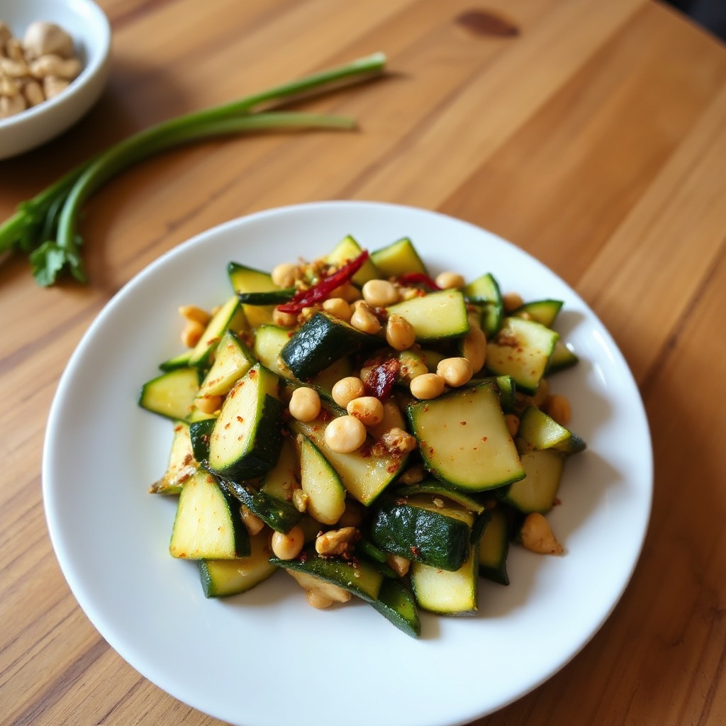 Scharfe Thai-Zucchini-Pfanne