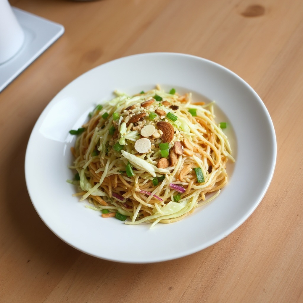 Insalata Croccante in Stile Asiatico con Ramen