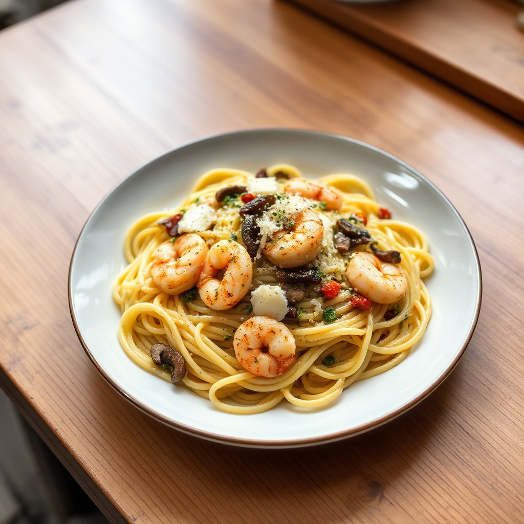 Linguine ai Gamberi e Erbe Aromatiche