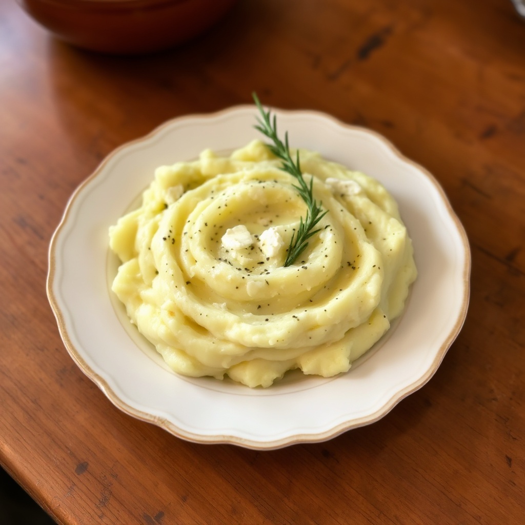 Creamy Garlic & Herb Mashed Potatoes