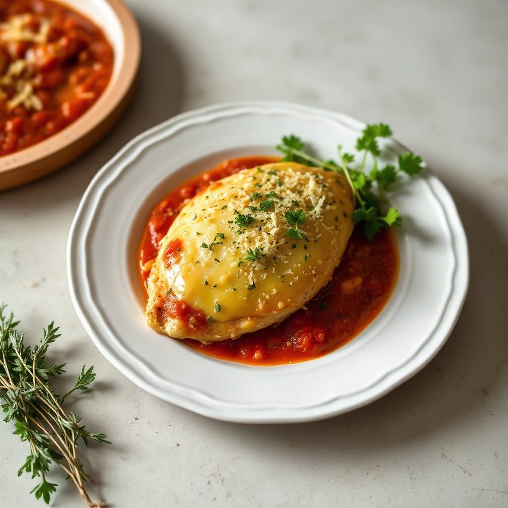 Pollo al Forno Ripieno di Formaggio e Erbe