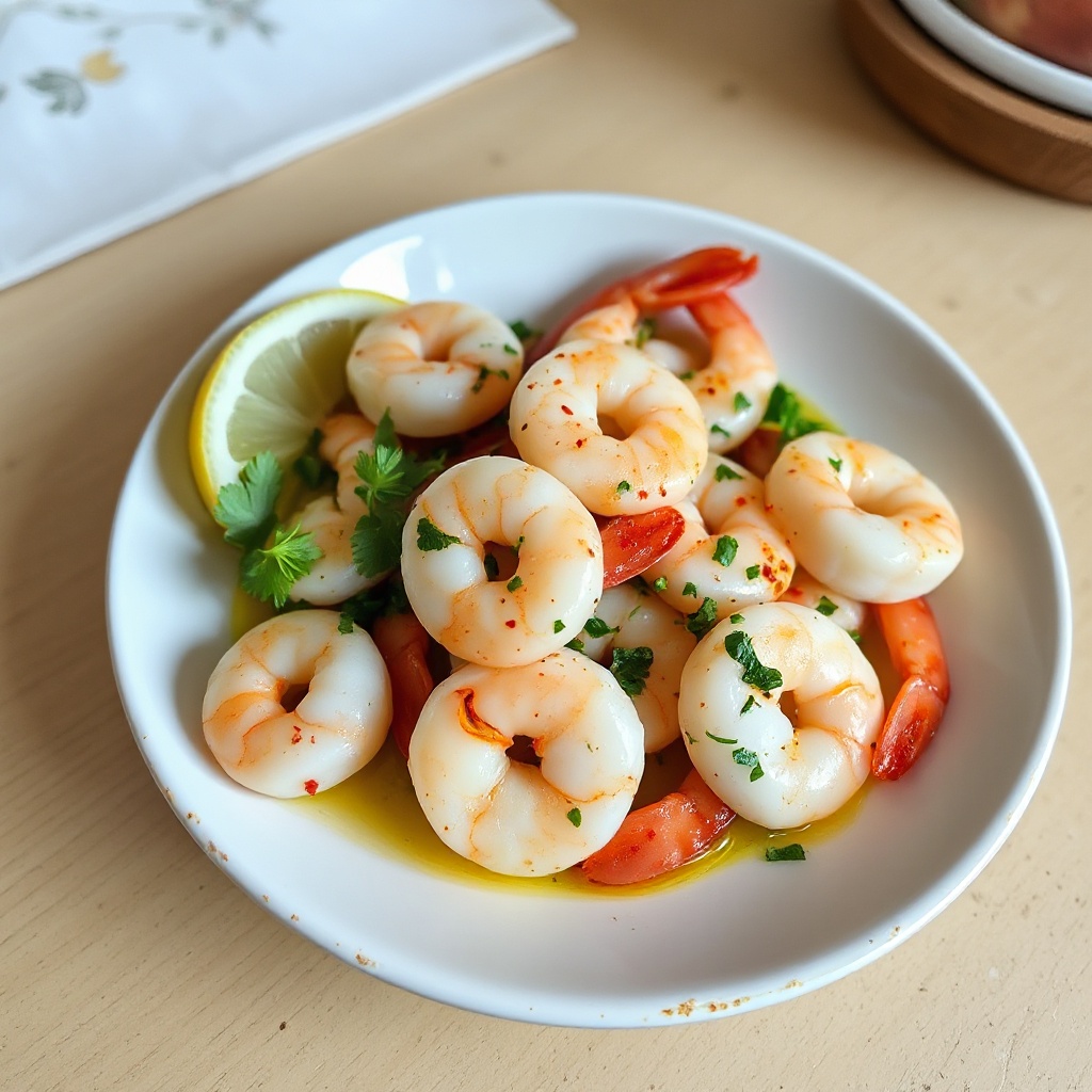 Knoblauch-Kräuter-Garnelen mit Zitronenschale